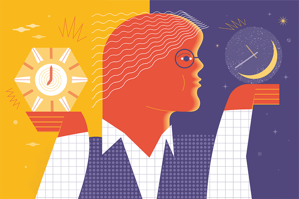 Illustration about understanding a natural rhythm to shape a schedule
