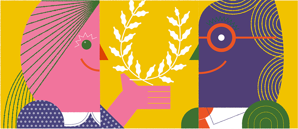Illustration about giving recognition in the workplace
